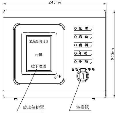 GST-LD-8316手自動(dòng)轉換開(kāi)關(guān)外形示意圖