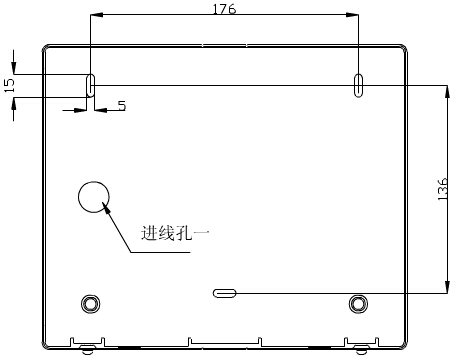 轉換開(kāi)關(guān)采用壁掛式安裝，安裝孔位置和安裝孔距