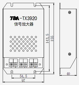 TX3920信號放大器外形尺寸及安裝說(shuō)明
