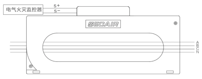 J-SCM41(400)剩余電流式<a href=http://www.v201.cn/dianqihuozai/ target=_blank class=infotextkey>電氣火災監控</a>探測器接線(xiàn)圖